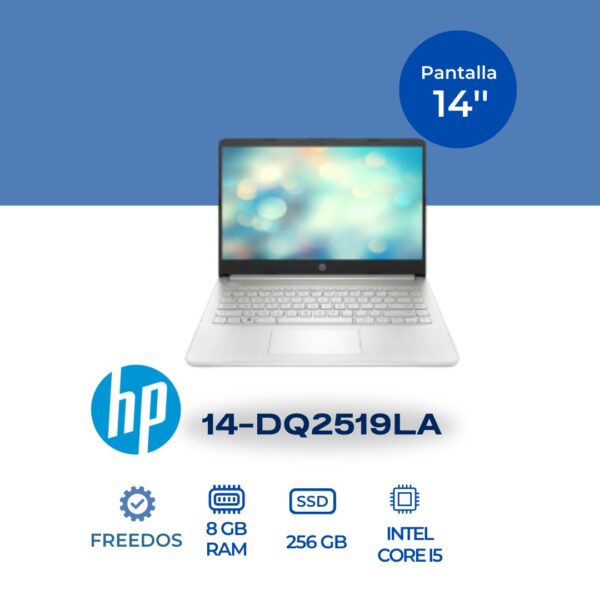 Laptop HP 14-DQ2519LA | Intel Core i5 1135G7 | 8GB RAM | 256GB SSD | 14" | FreeDOS