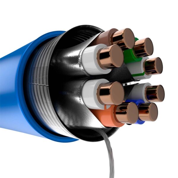 Nexxt Cable S/FTP Cat6A - Azul/Gris - Imagen 2