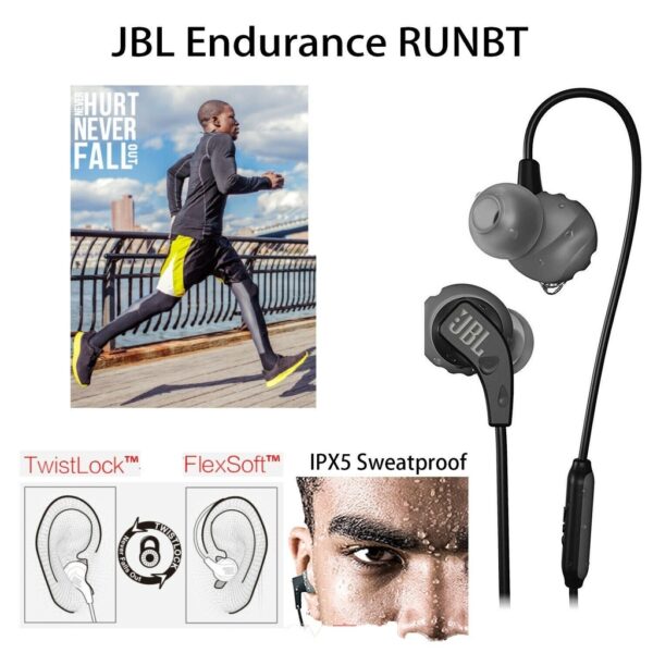 JBL Endurance RUNBT - Auriculares internos con micro - en oreja - Imagen 2