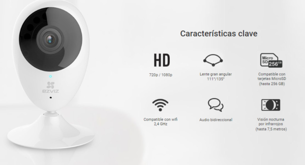 EZVIZ C2C 1080p - Cámara de casa inteligente | Para Interiores - Wifi - Imagen 7