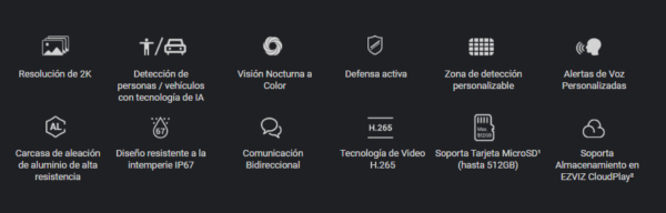 EZVIZ H3 2K Cámara para hogar inteligente con wifi | Para Exteriores - Imagen 3