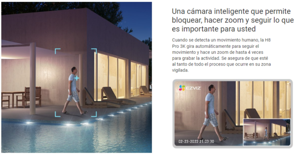 EZVIZ H8 Pro 3K Cámara Wi-Fi con Paneo e Inclinación | Para exteriores - Imagen 6